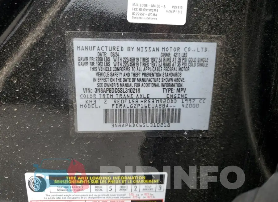 3N8AP6DC6SL310218 Photo# 12