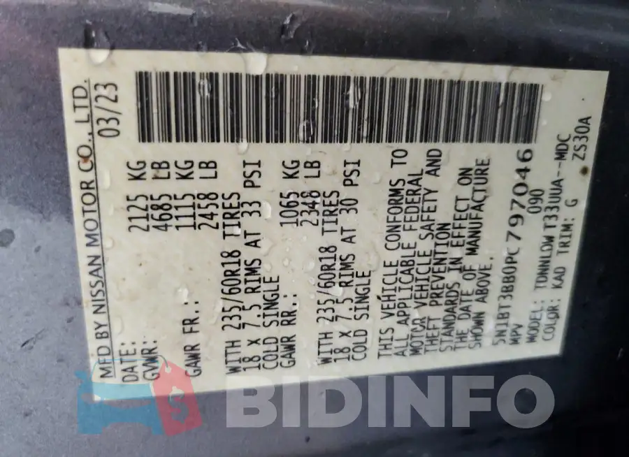 5N1BT3BB0PC797046 Photo# 13