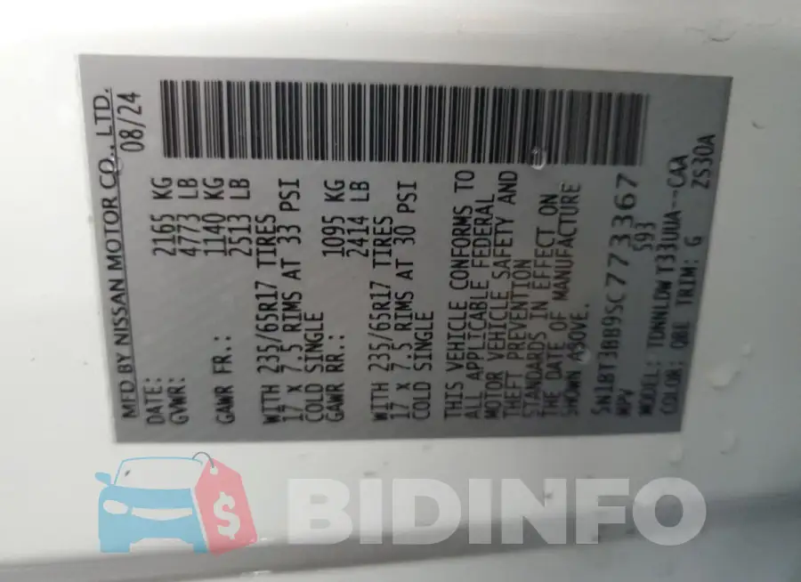 5N1BT3BB9SC773367 Photo# 14