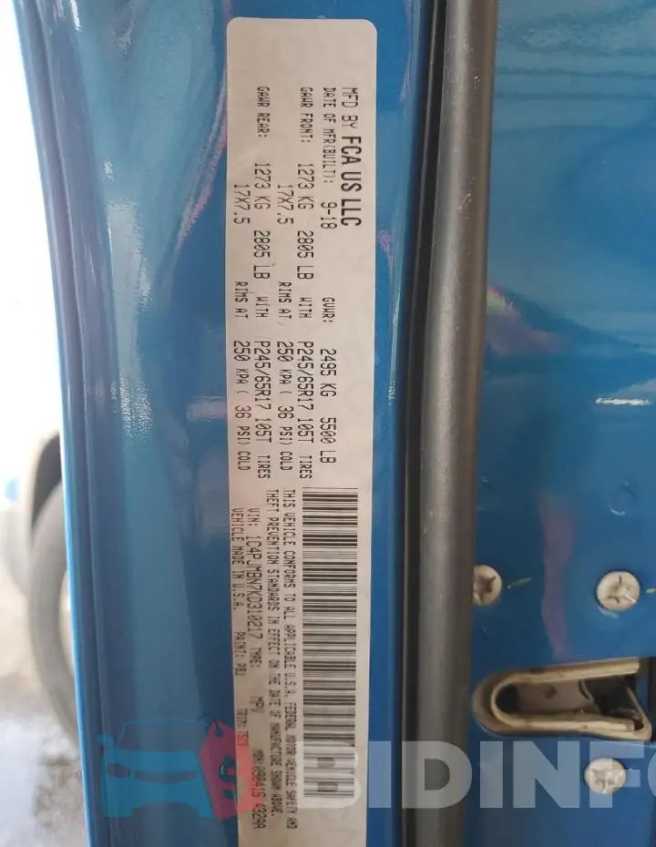 1C4PJMBN7KD310217 Photo# 13