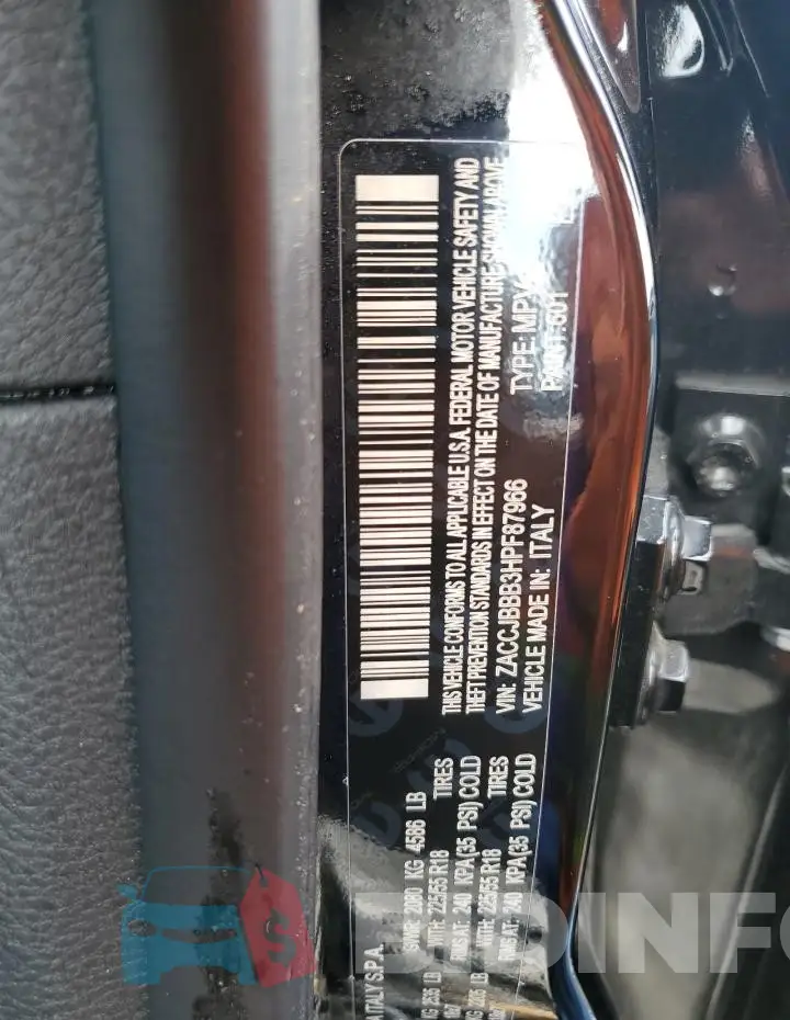 ZACCJBBB3HPF87966 Photo# 13
