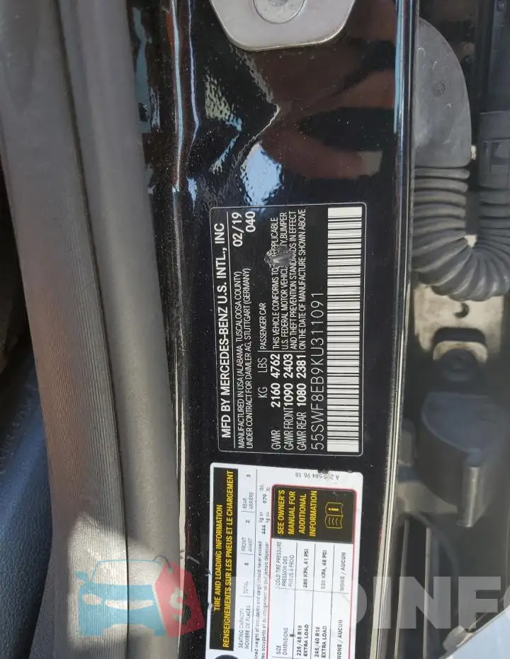 55SWF8EB9KU311091 Photo# 12