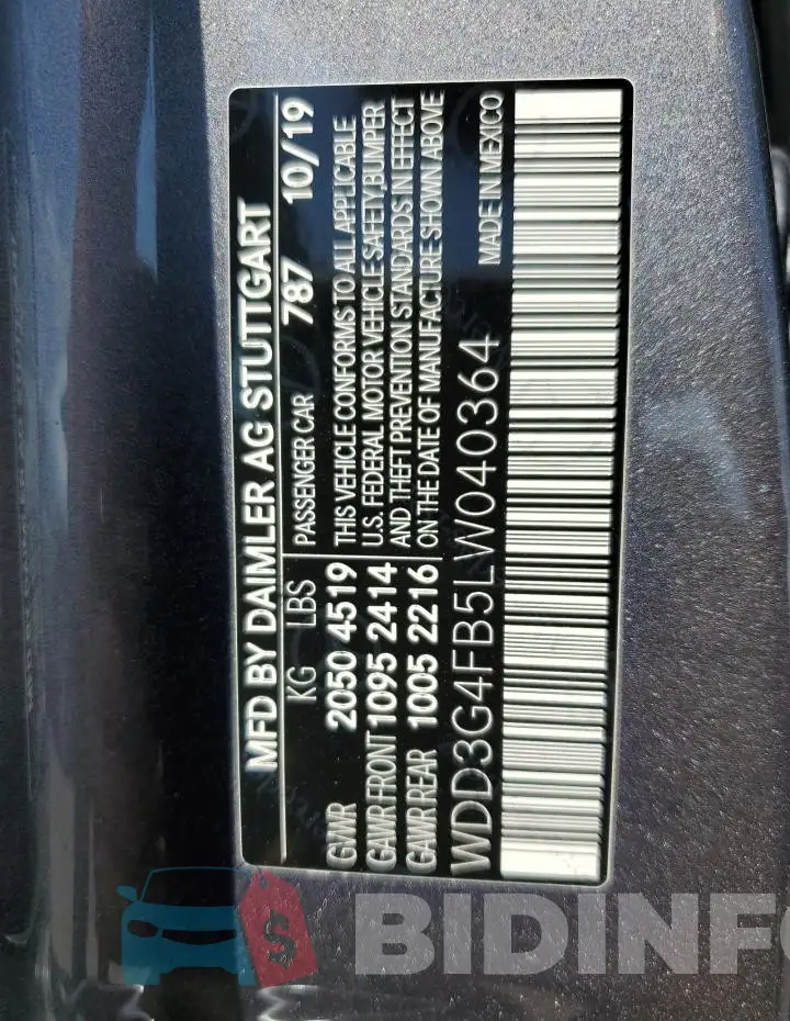 WDD3G4FB5LW040364 Photo# 12
