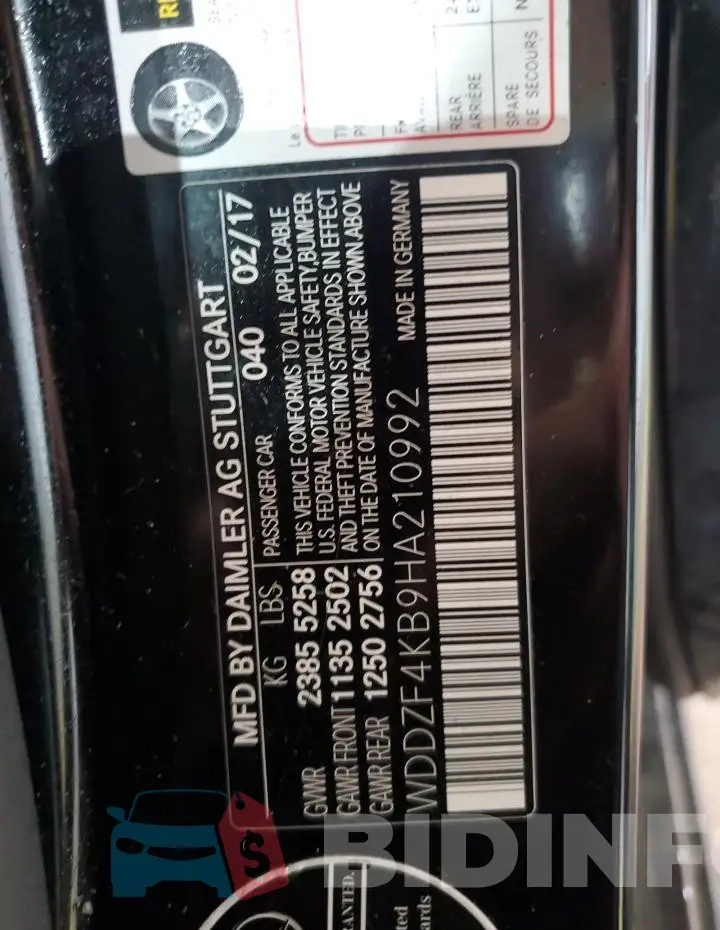 WDDZF4KB9HA210992 Photo# 12