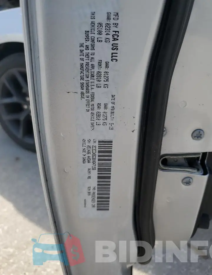 2C3CDXBG3KH647158 Photo# 12