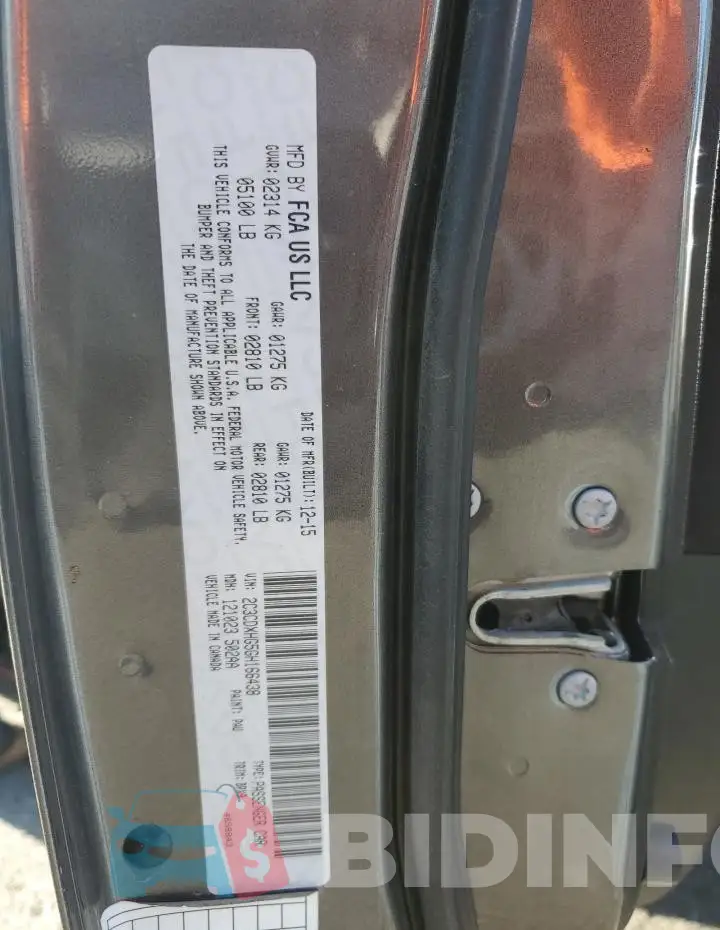 2C3CDXHG5GH166438 Photo# 13