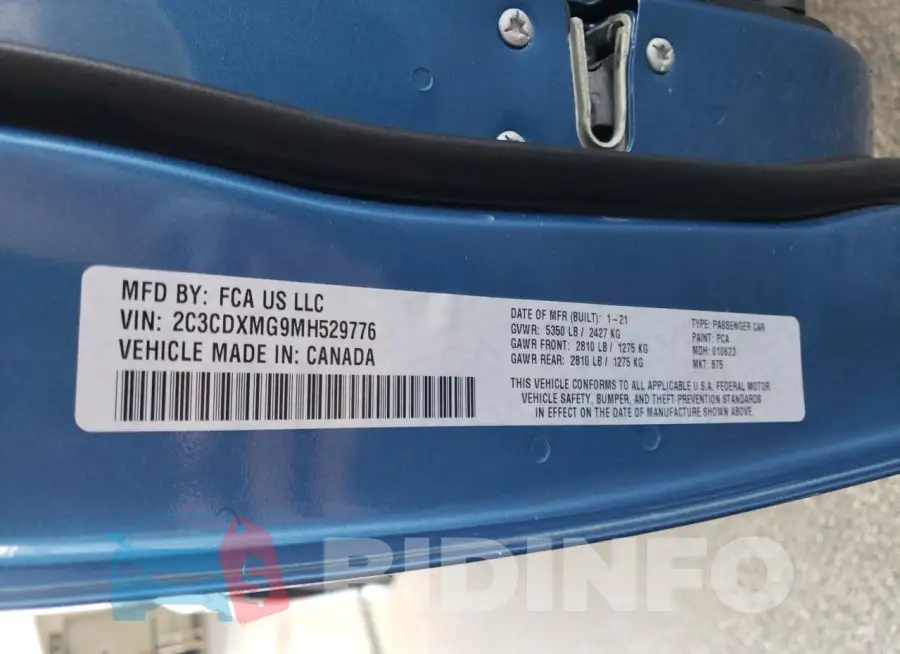 2C3CDXMG9MH529776 Photo# 12