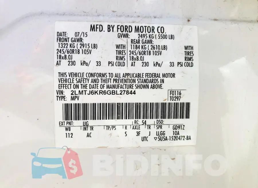 2LMTJ6KR6GBL27844 Photo# 13