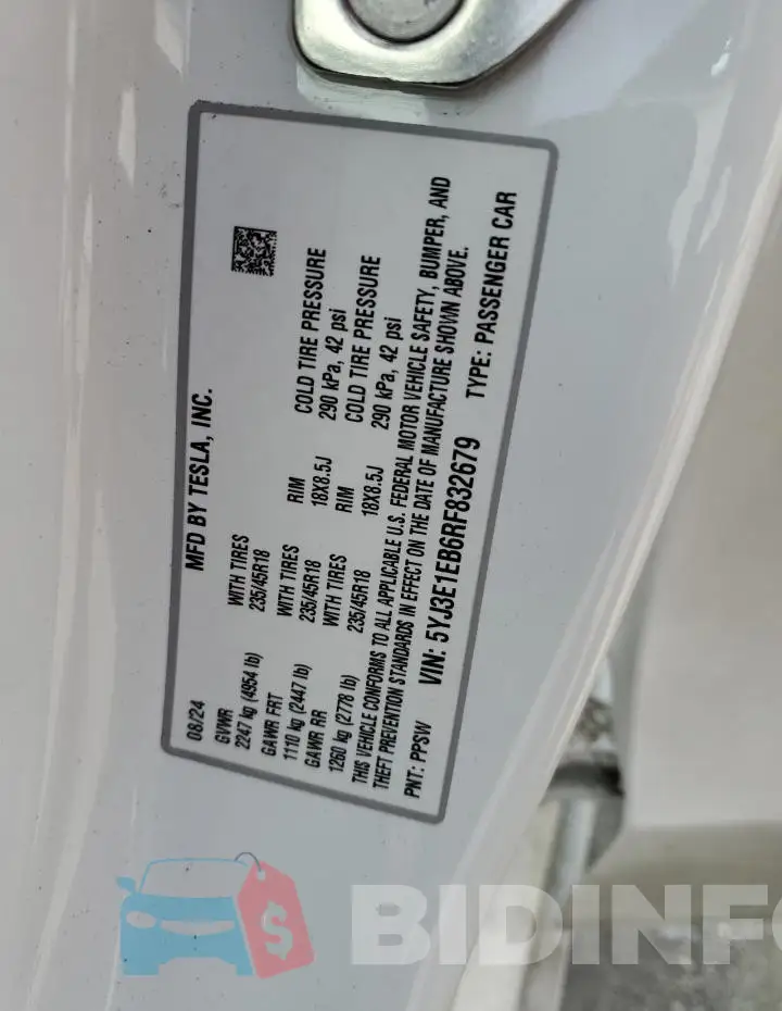 5YJ3E1EB6RF832679 Photo# 13