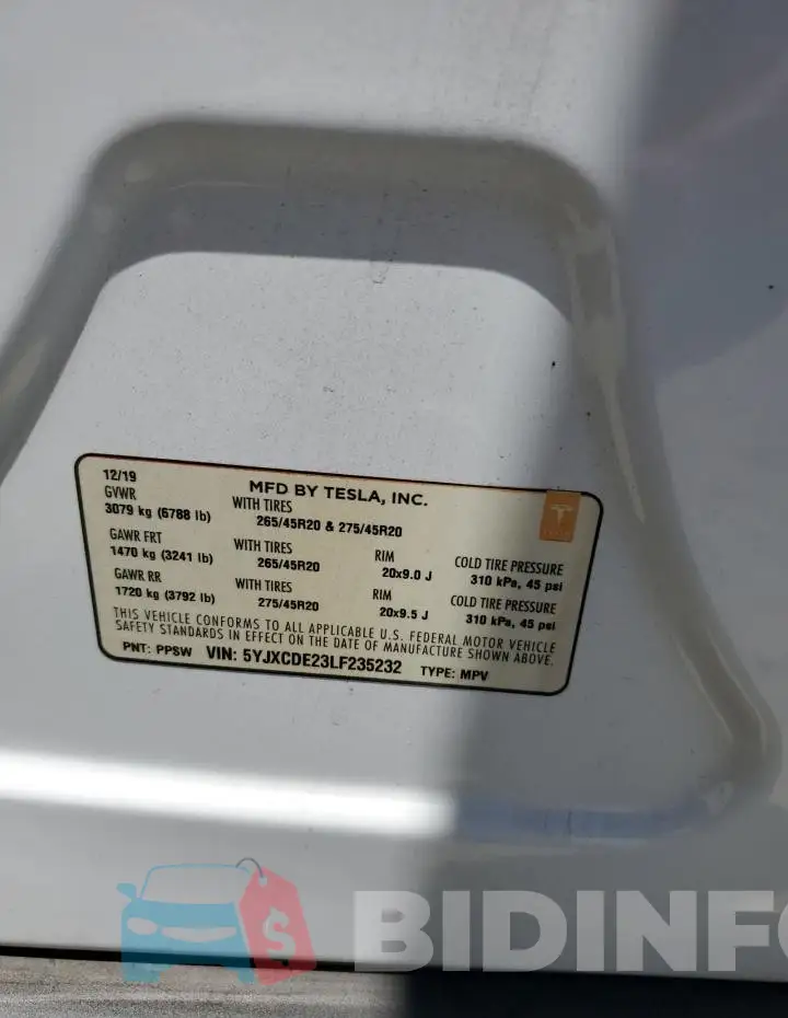 5YJXCDE23LF235232 Photo# 13