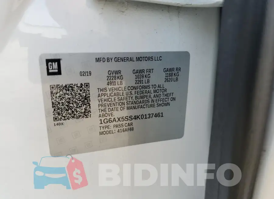 1G6AX5SS4K0137461 Photo# 13