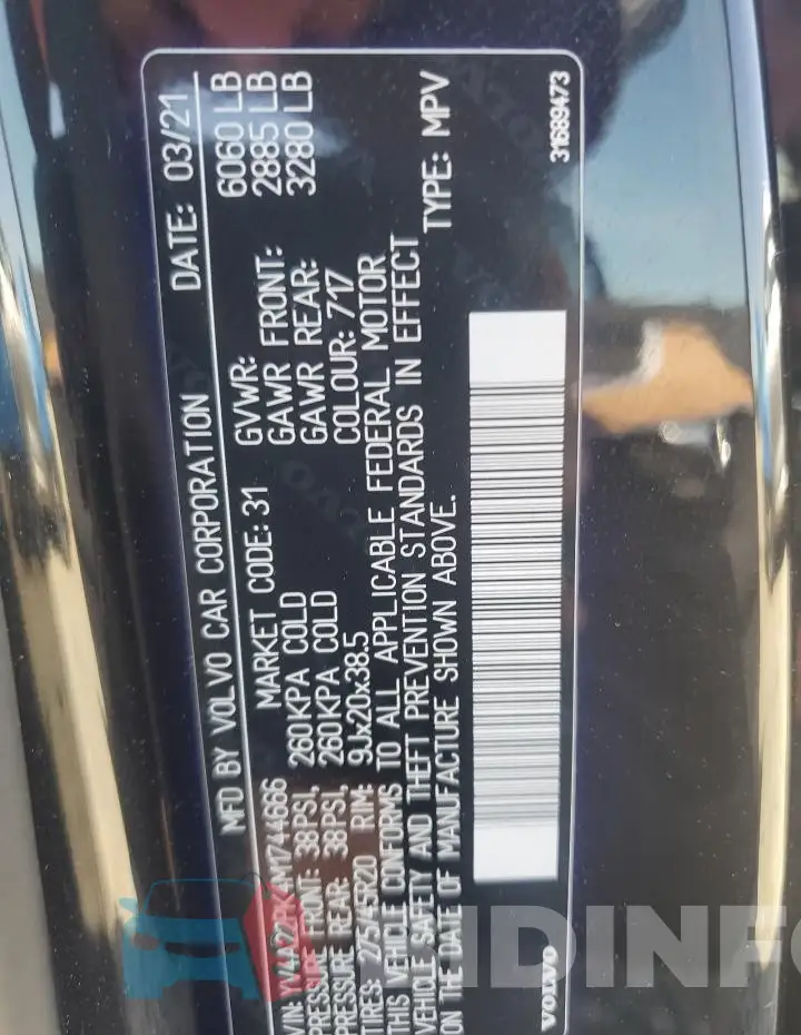 YV4A22PK4M1744666 Photo# 12