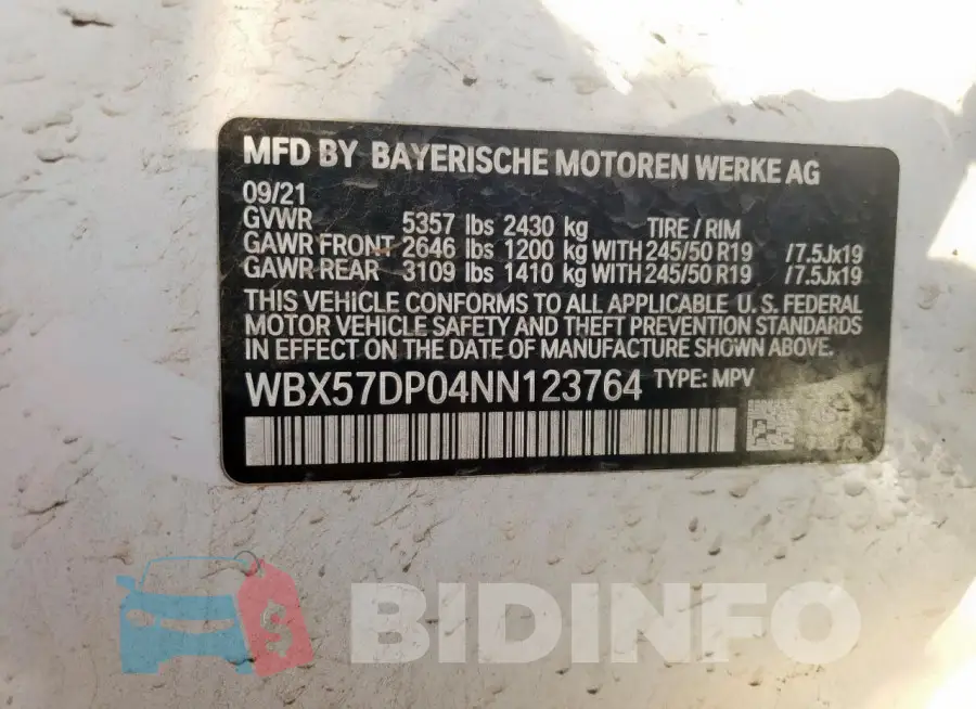WBX57DP04NN123764 Photo# 12