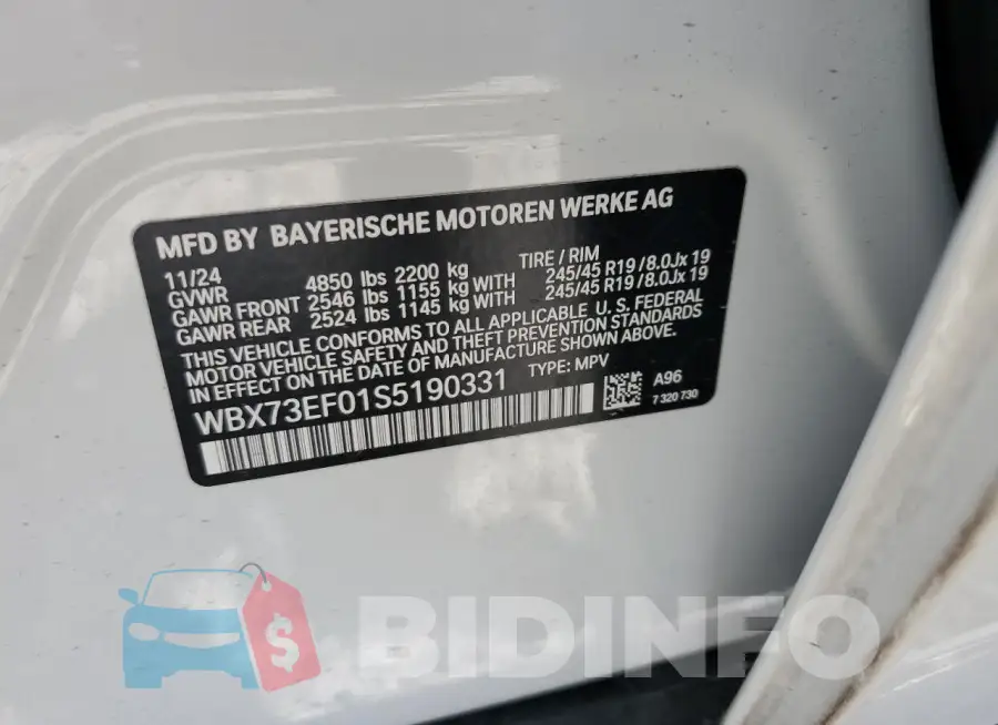 WBX73EF01S5190331 Photo# 13
