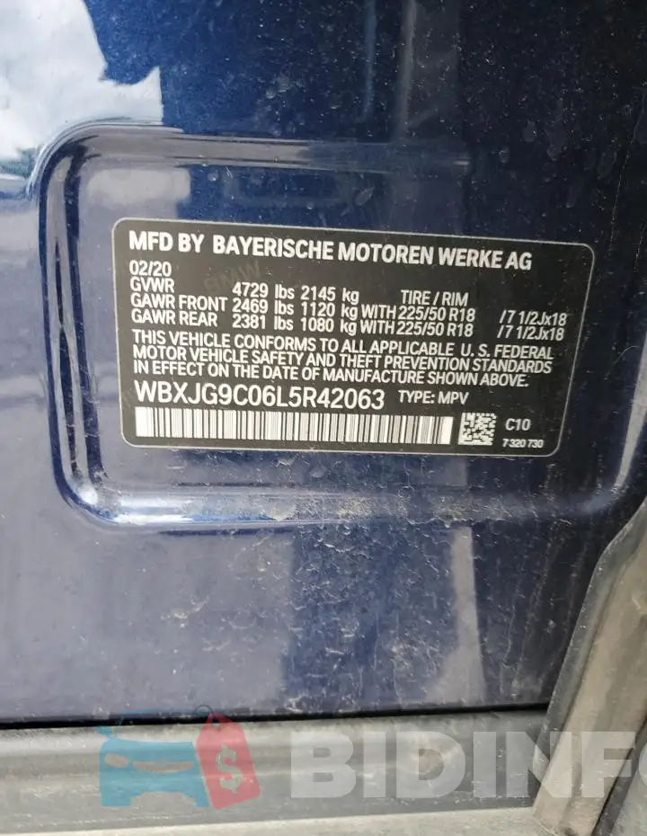 WBXJG9C06L5R42063 Photo# 13