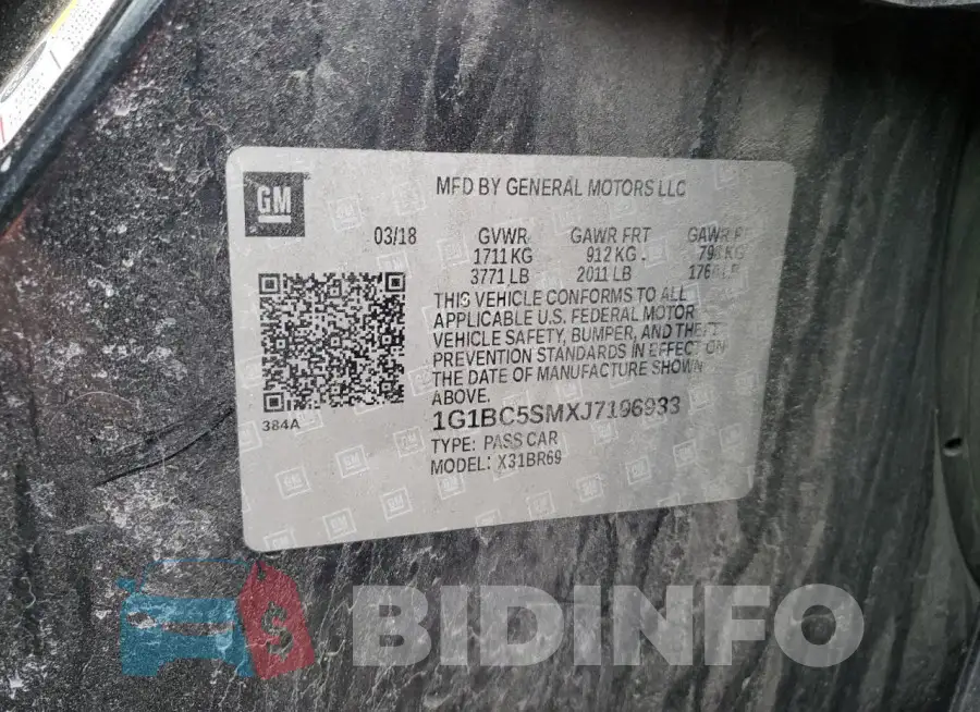 1G1BC5SMXJ7196933 Photo# 12