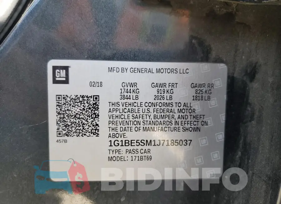 1G1BE5SM1J7185037 Photo# 13