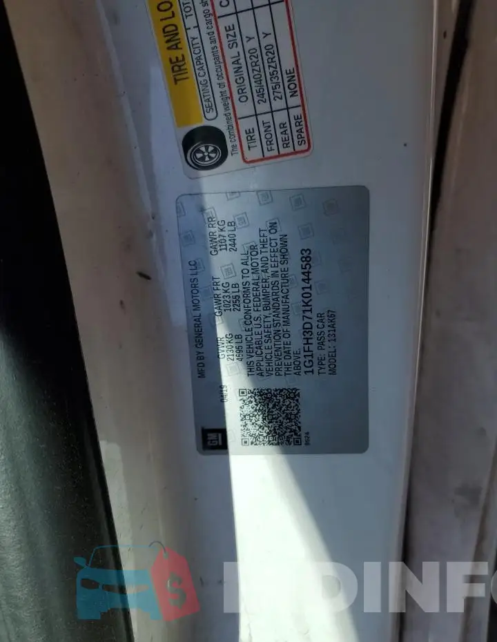 1G1FH3D71K0144583 Photo# 12