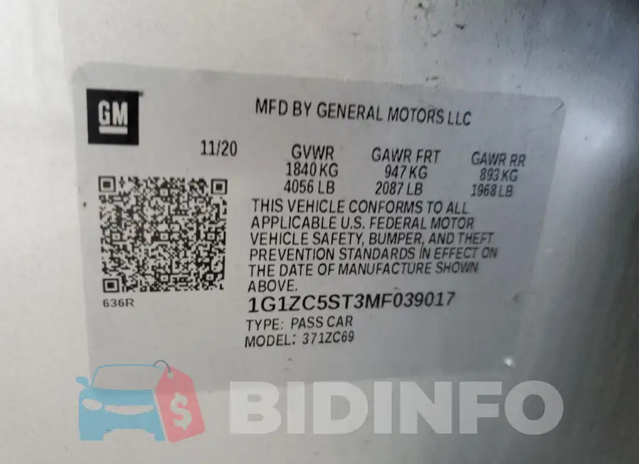 1G1ZC5ST3MF039017 Photo# 12