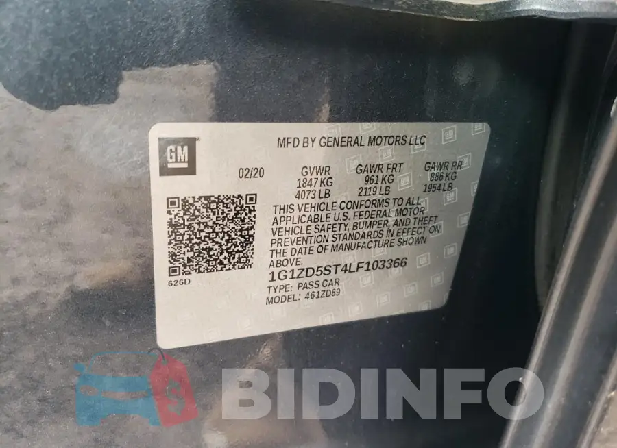 1G1ZD5ST4LF103366 Photo# 12
