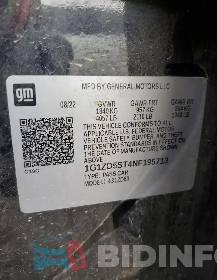 1G1ZD5ST4NF195713 Photo# 12