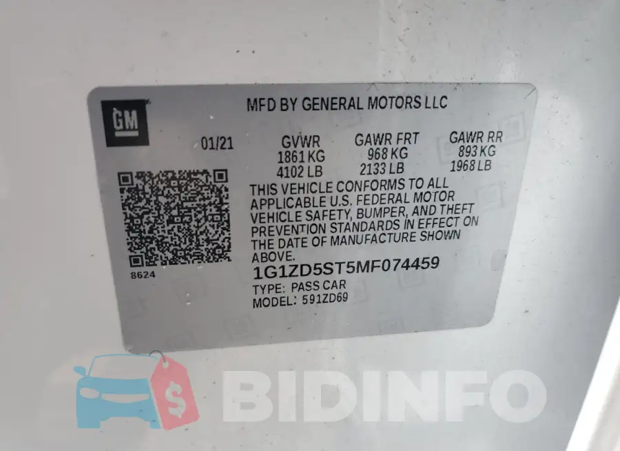 1G1ZD5ST5MF074459 Photo# 13