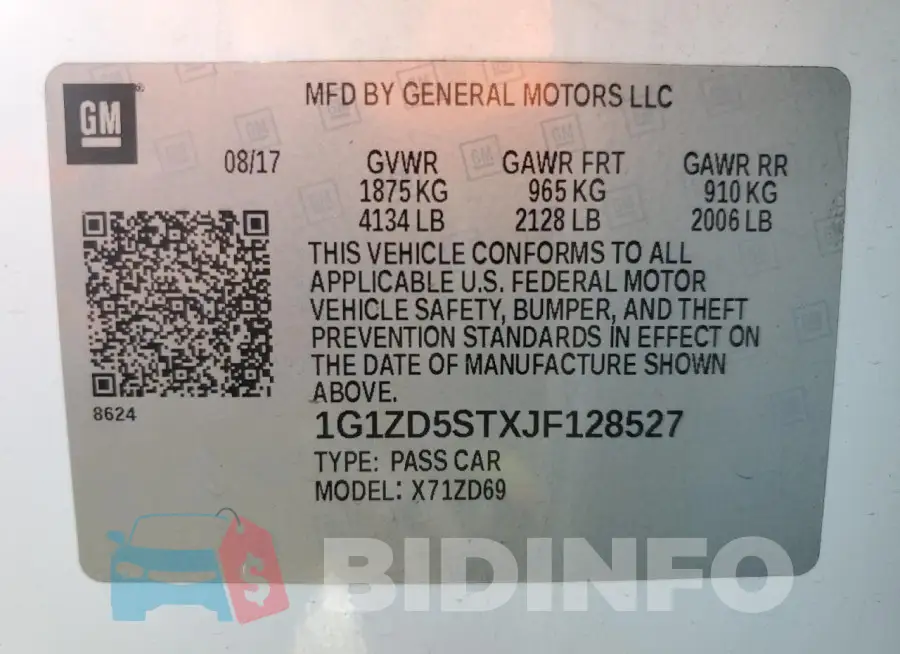 1G1ZD5STXJF128527 Photo# 12
