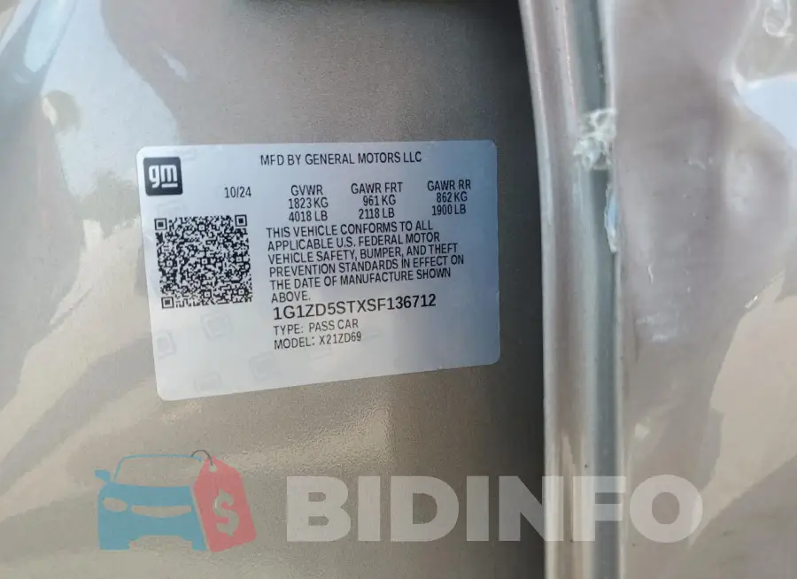 1G1ZD5STXSF136712 Photo# 12