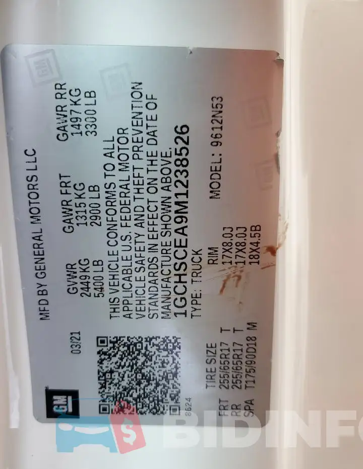 1GCHSCEA9M1238526 Photo# 12