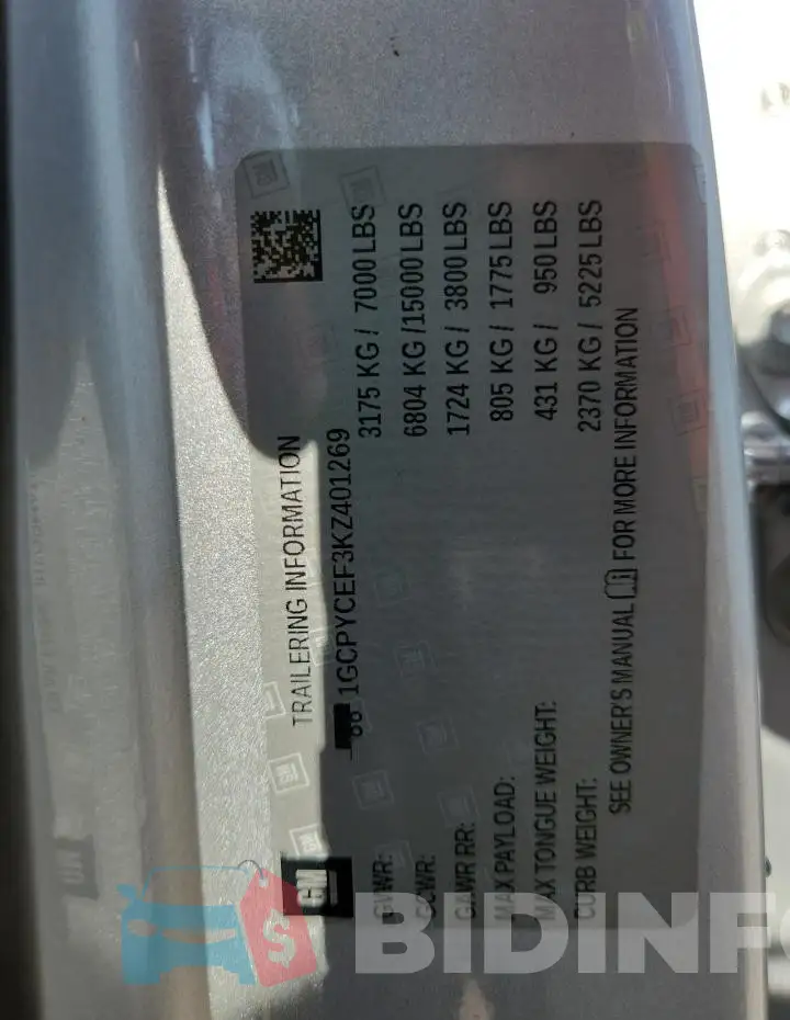 1GCPYCEF3KZ401269 Photo# 13