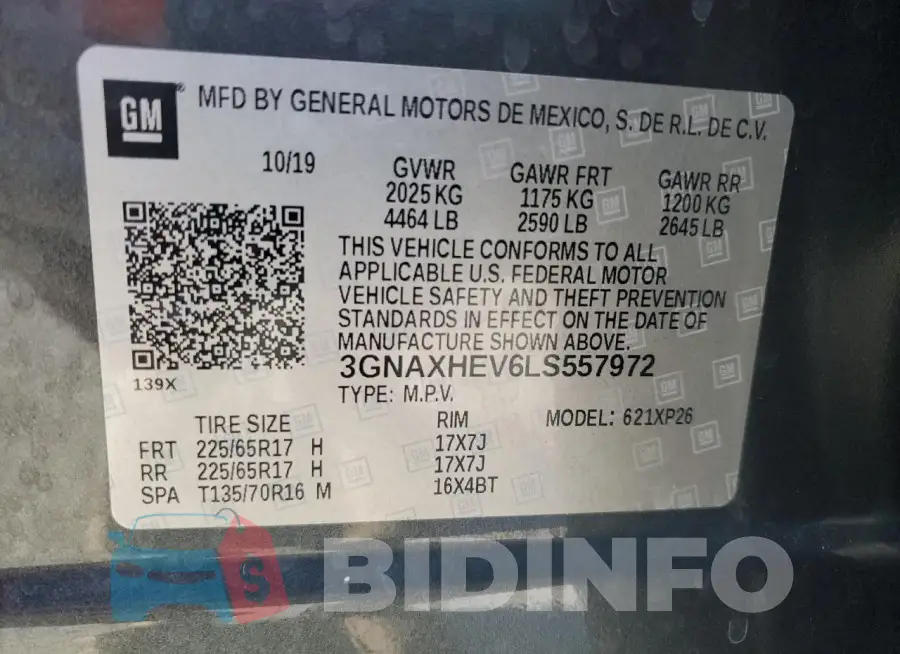 3GNAXHEV6LS557972 Photo# 14