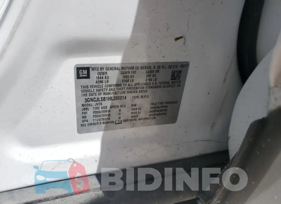 3GNCJLSB1HL266014 Photo# 13