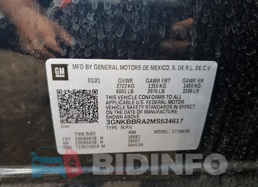 3GNKBBRA2MS534617 Photo# 13