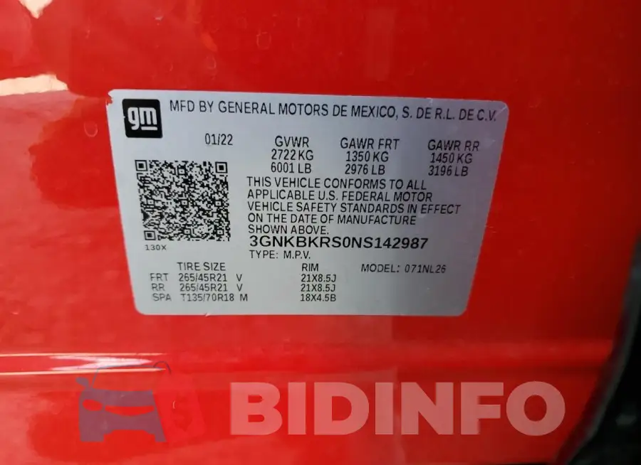 3GNKBKRS0NS142987 Photo# 13