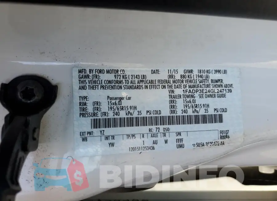 1FADP3E24GL247139 Photo# 12