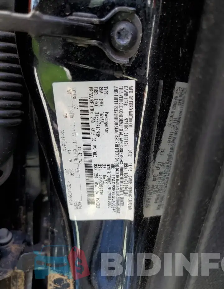 1FADP3F26GL406743 Photo# 12