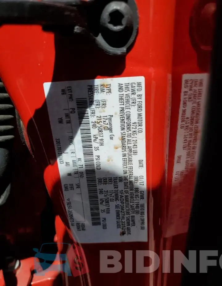1FADP3M27HL225218 Photo# 13