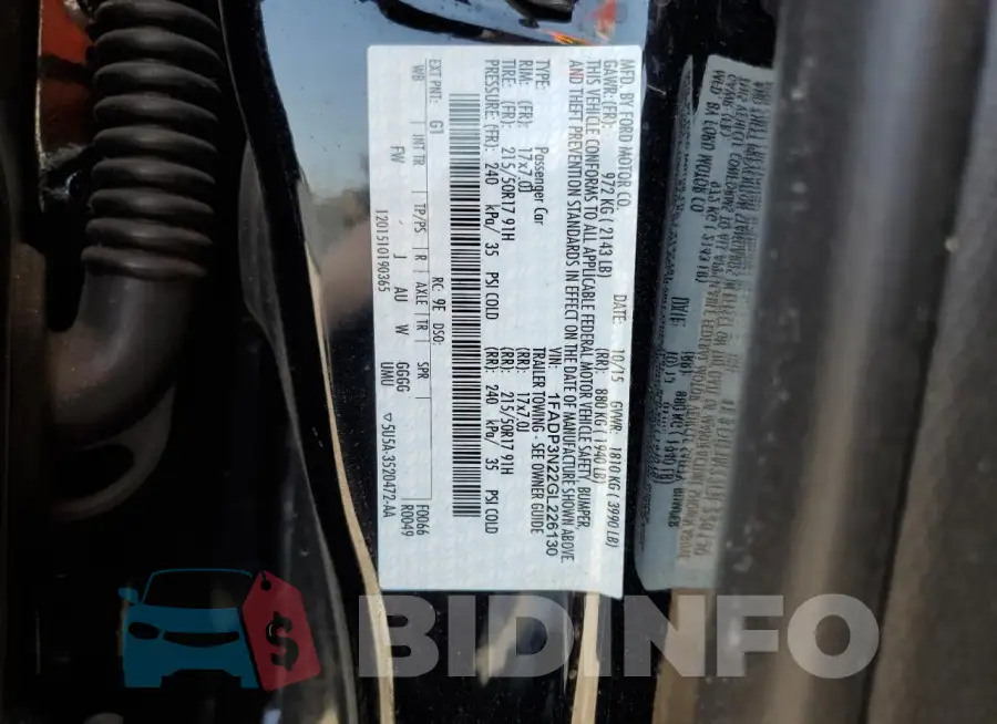 1FADP3N22GL226130 Photo# 12