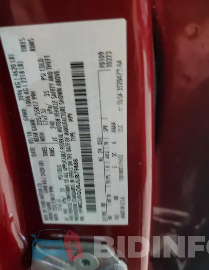 1FMCU0GD6JUB79886 Photo# 14