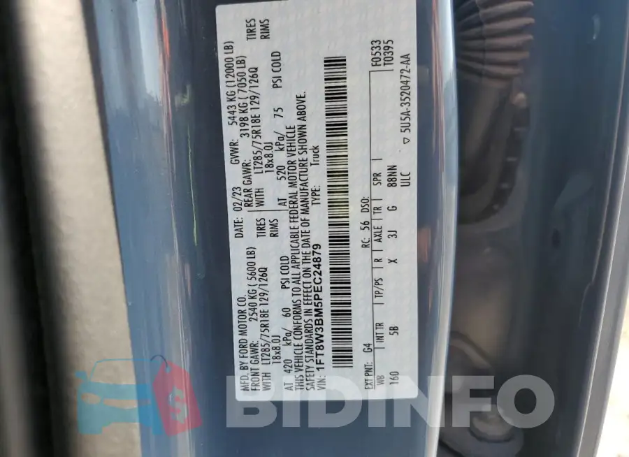 1FT8W3BM5PEC24879 Photo# 13