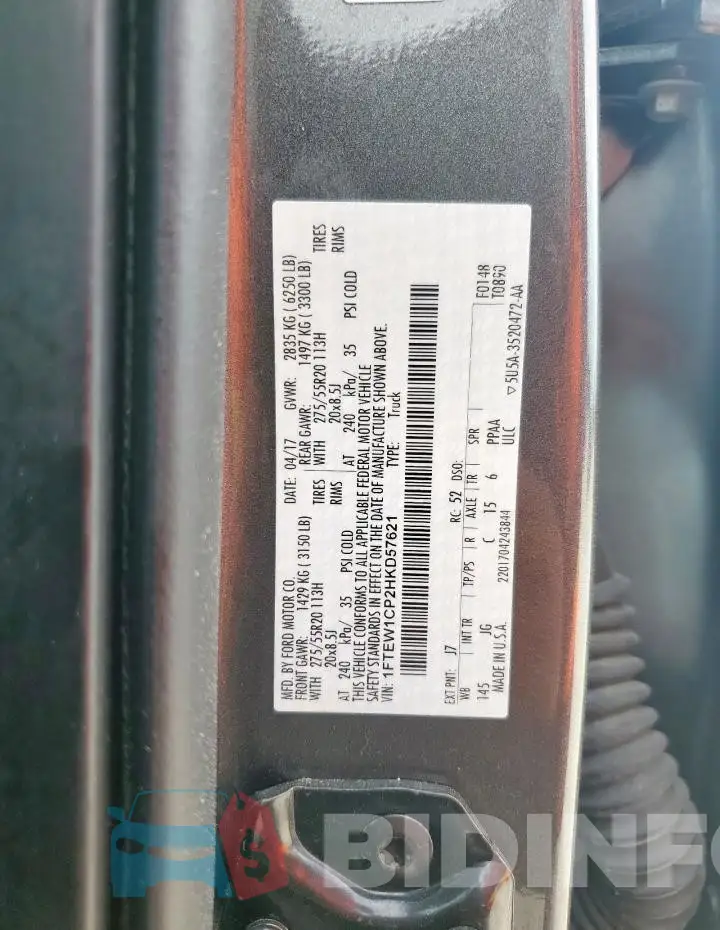 1FTEW1CP2HKD57621 Photo# 12