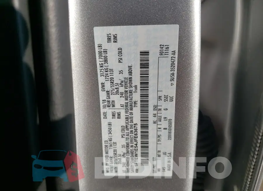 1FTEW1E54JFE63675 Photo# 12
