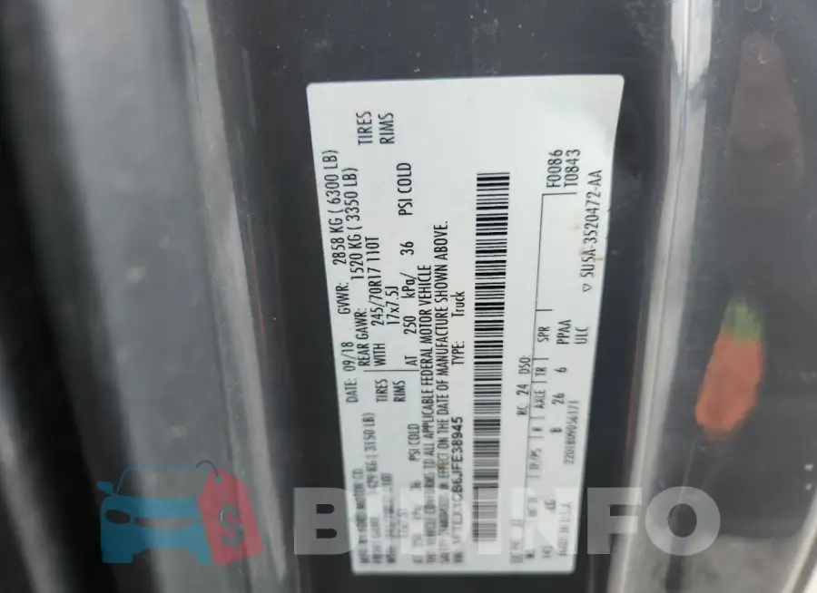 1FTEX1CB6JFE38945 Photo# 12