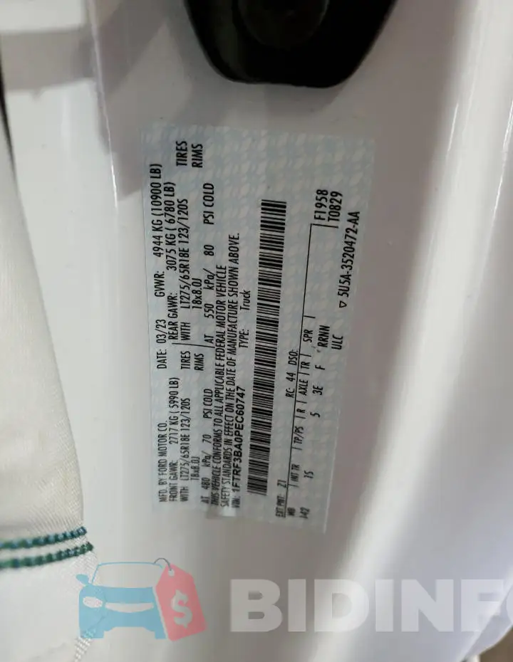 1FTRF3BA0PEC60747 Photo# 12