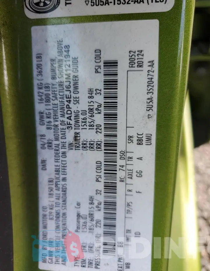 3FADP4EJ6JM121948 Photo# 13