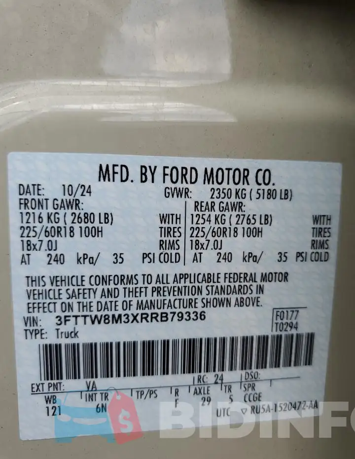 3FTTW8M3XRRB79336 Photo# 13