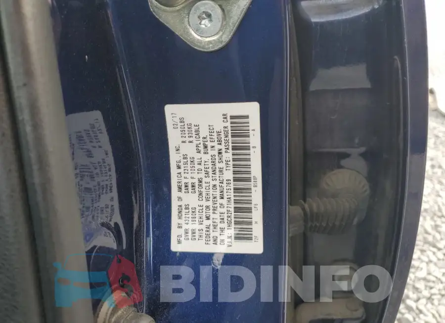 1HGCR2F71HA175769 Photo# 12