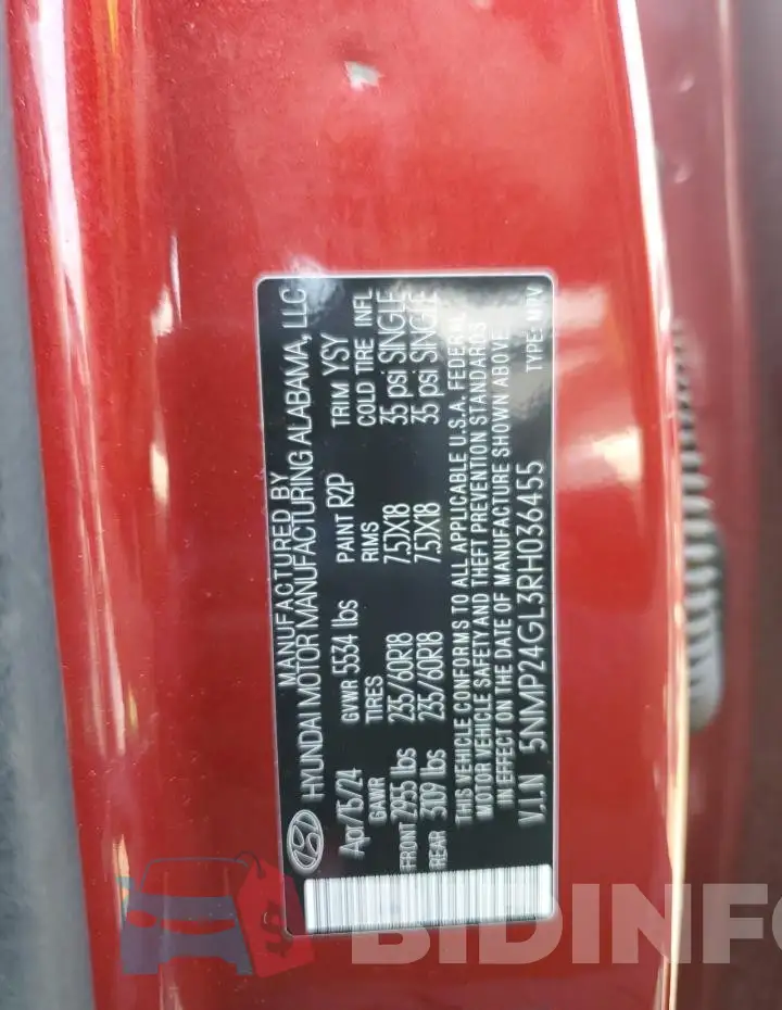 5NMP24GL3RH036455 Photo# 14