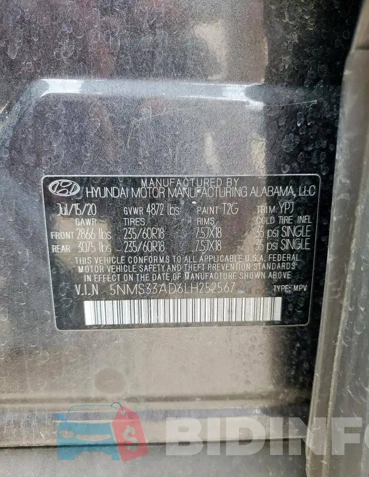 5NMS33AD6LH252567 Photo# 14