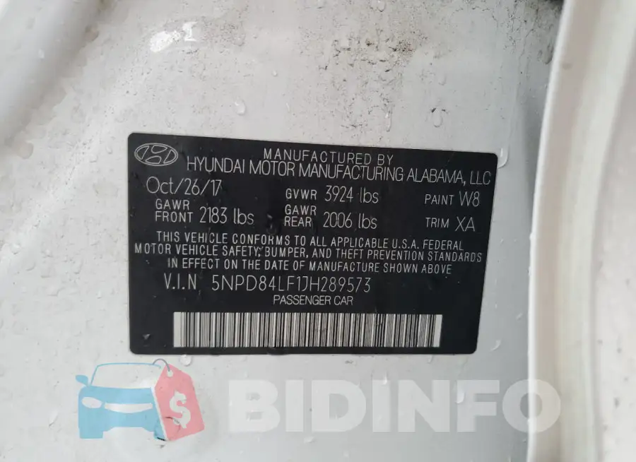 5NPD84LF1JH289573 Photo# 12